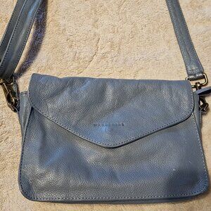 Wanderers Leather crossbody bag - slate blue